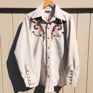Vintage 1960s 1970s H Bar C California Ranchwear Western Pearl Snap